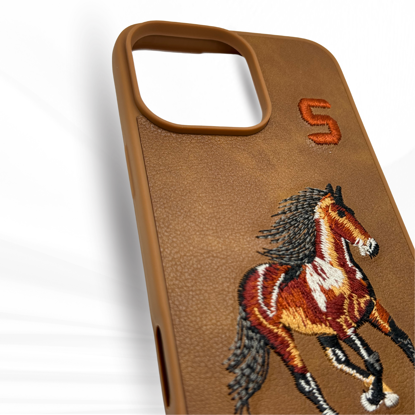 Brown SANTA BARBARA POLO & RACQUET CLUB Boris Series Horse Embroidery
